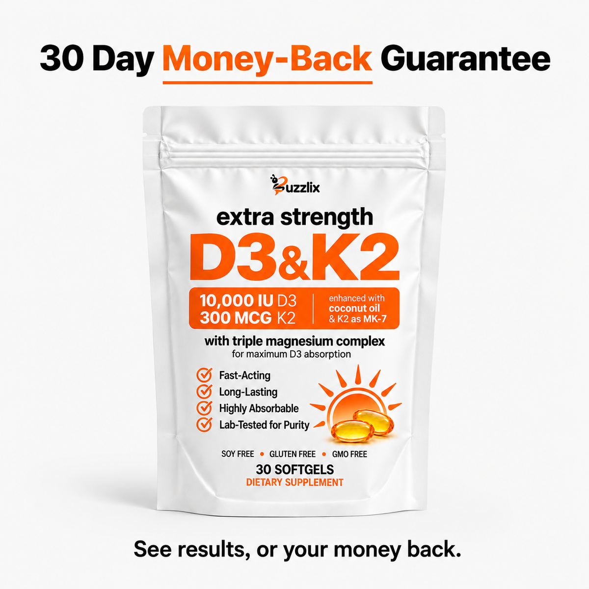 Buzzlix Vitamin D3 + K2
